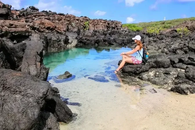 Reisende (Frau), Galapagos-Inseln, Ecuador